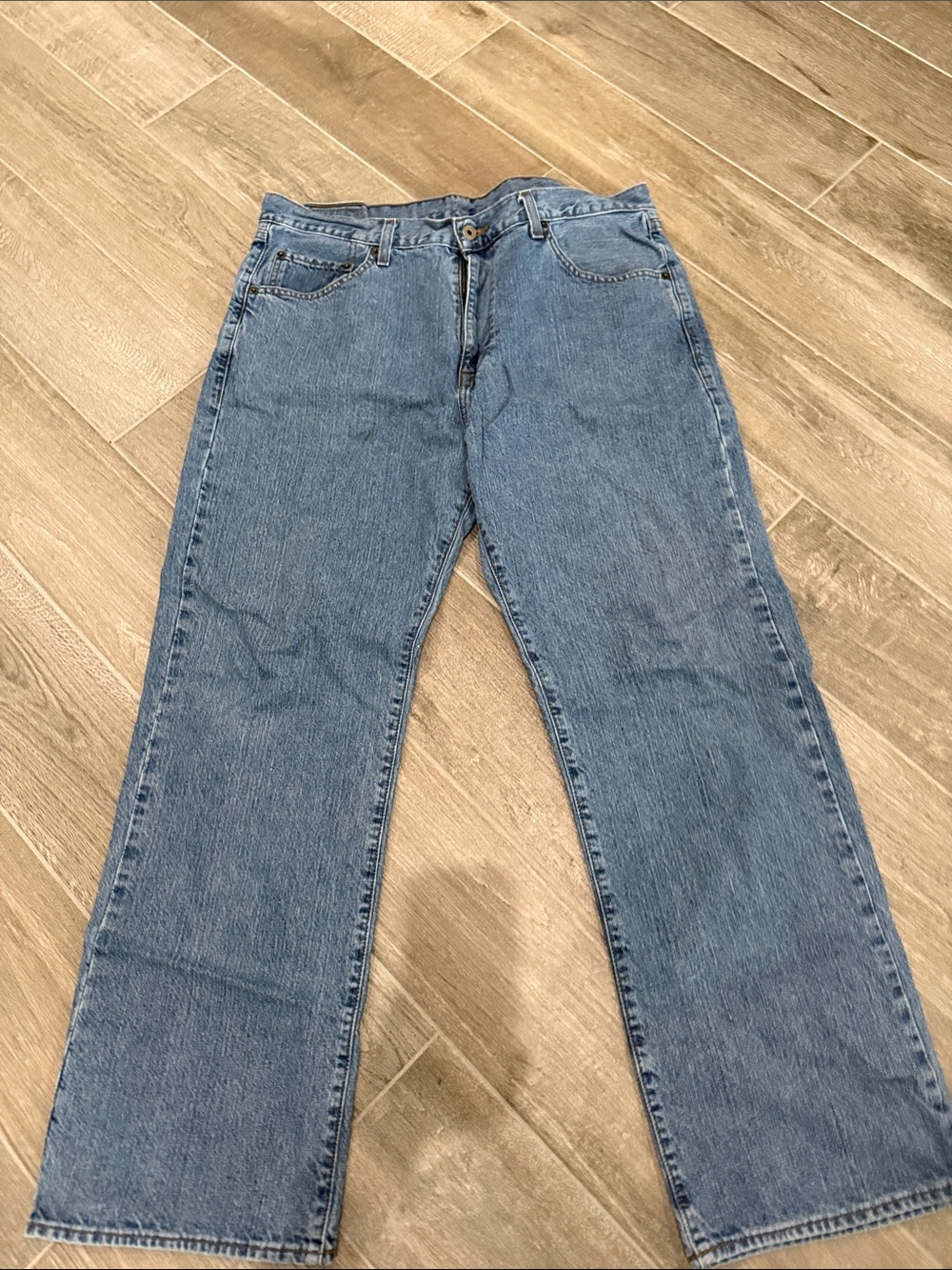 Ralph Lauren Straight-Leg Men’s Jeans in Medium Blue Denim